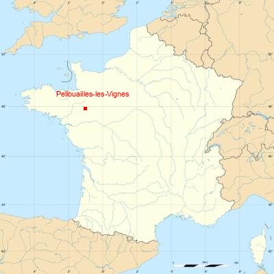 Fond de carte avec Pellouailles-les-Vignes