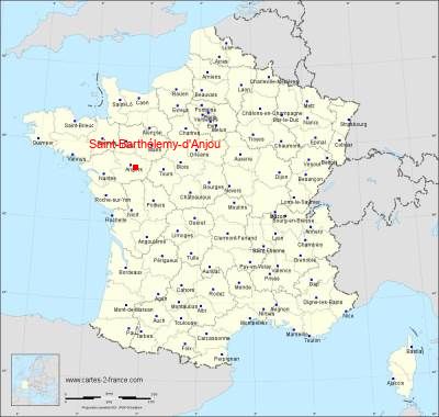 Carte de Saint-Barthélemy-d'Anjou