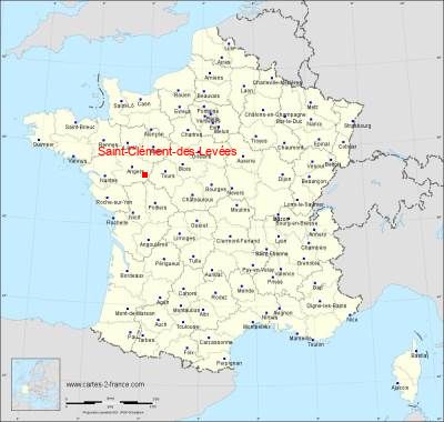 Carte de Saint-Clément-des-Levées