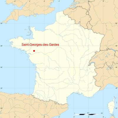 Fond de carte avec Saint-Georges-des-Gardes