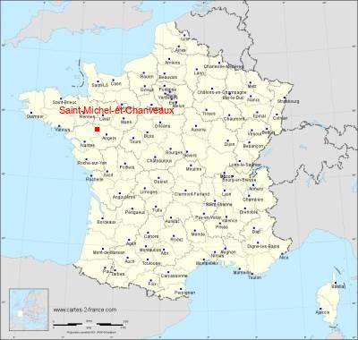 Carte de Saint-Michel-et-Chanveaux