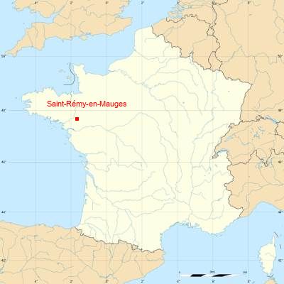 Fond de carte avec Saint-Rémy-en-Mauges