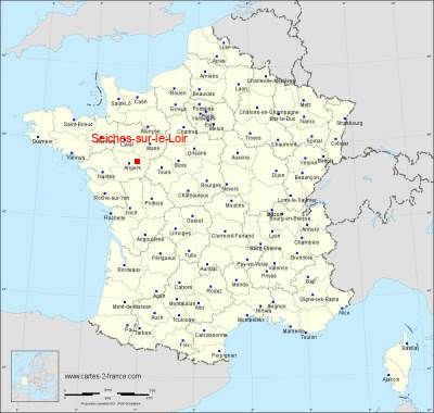 Carte de Seiches-sur-le-Loir