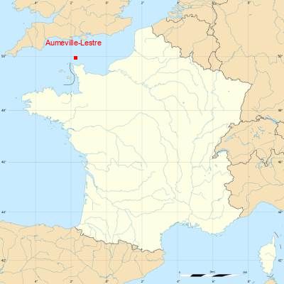 Fond de carte avec Aumeville-Lestre