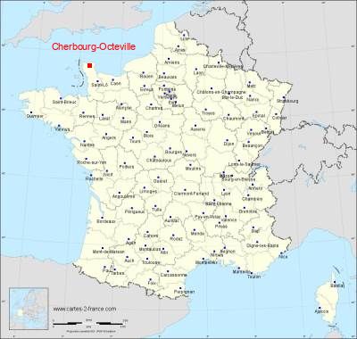 Carte de Cherbourg-Octeville