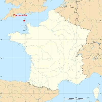 Fond de carte avec Flamanville