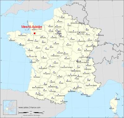 Carte de Mesnil-Adelée