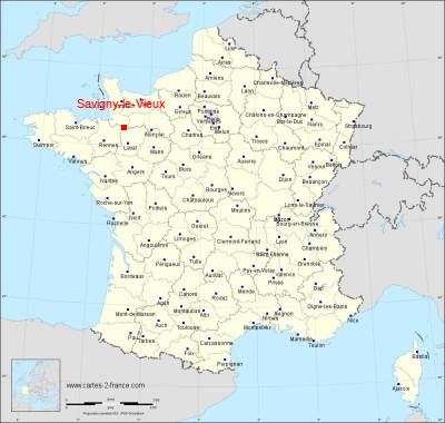 Carte de Savigny-le-Vieux