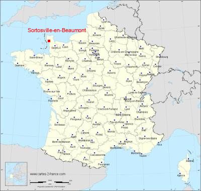 Carte de Sortosville-en-Beaumont