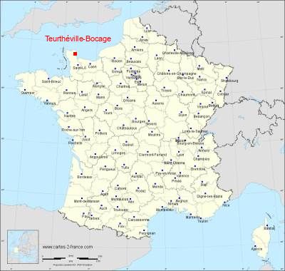 Carte de Teurthéville-Bocage