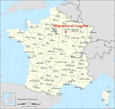 Carte de Angluzelles-et-Courcelles