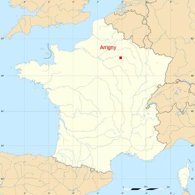 Fond de carte avec Arrigny