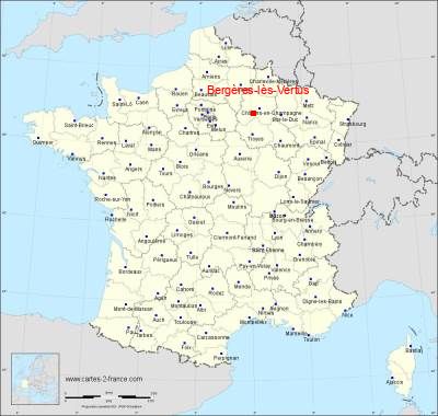 Carte de Bergères-lès-Vertus