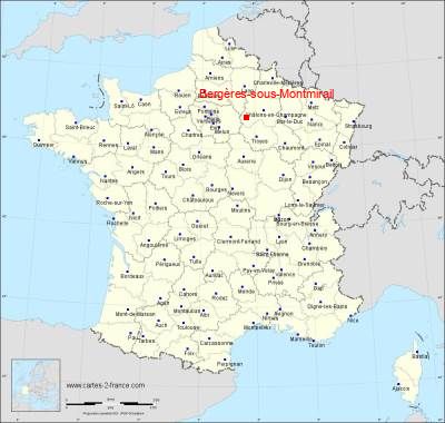 Carte de Bergères-sous-Montmirail