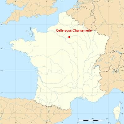 Fond de carte avec Celle-sous-Chantemerle
