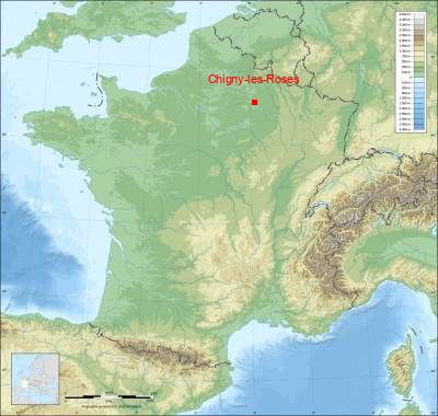 Carte de Chigny-les-Roses