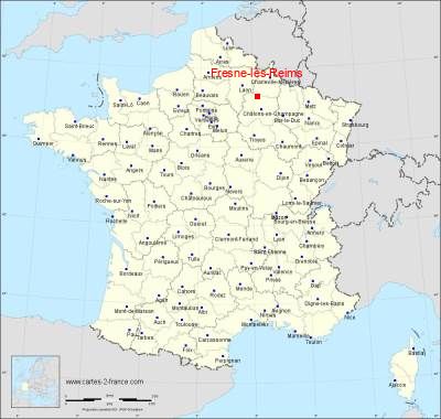 Carte de Fresne-lès-Reims