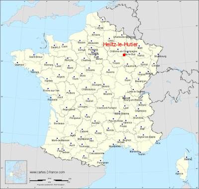 Carte de Heiltz-le-Hutier