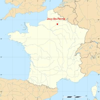 Fond de carte avec Jouy-lès-Reims