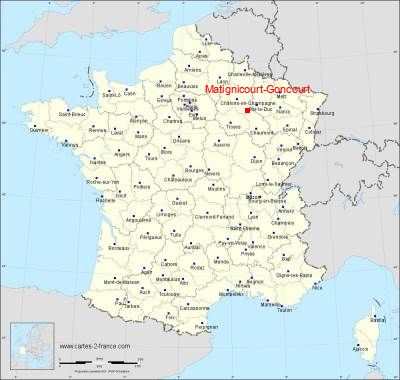 Carte de Matignicourt-Goncourt
