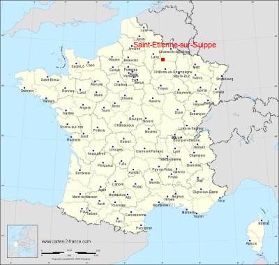 Carte de Saint-Etienne-sur-Suippe