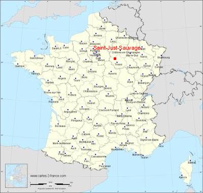 Carte de Saint-Just-Sauvage
