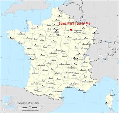 Carte de Saint-Martin-sur-le-Pré