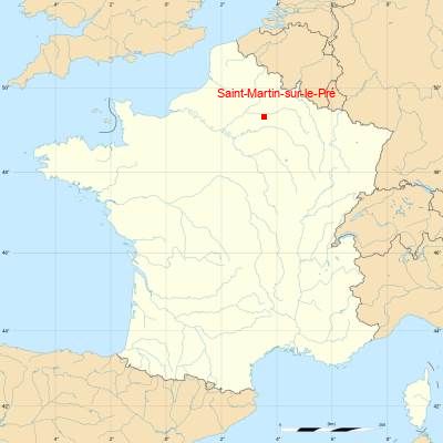 Fond de carte avec Saint-Martin-sur-le-Pré
