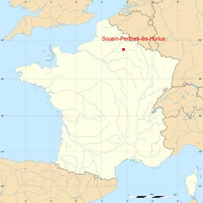 Fond de carte avec Souain-Perthes-lès-Hurlus