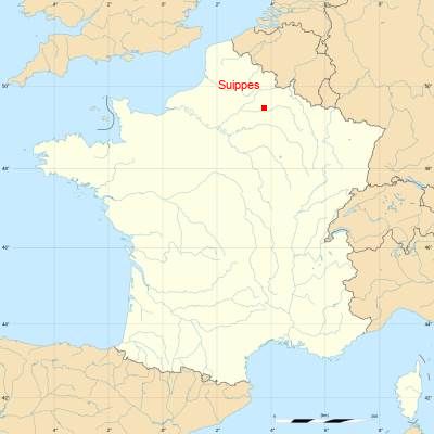 Fond de carte avec Suippes