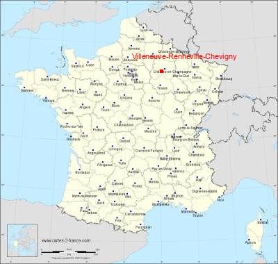 Carte de Villeneuve-Renneville-Chevigny