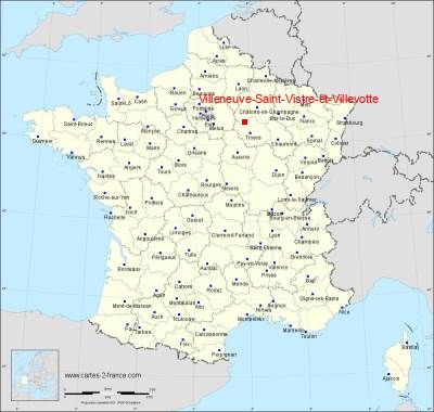 Carte de Villeneuve-Saint-Vistre-et-Villevotte