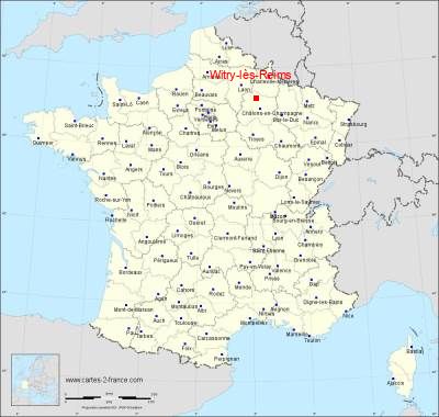 Carte de Witry-lès-Reims