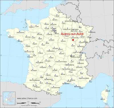 Carte de Aulnoy-sur-Aube