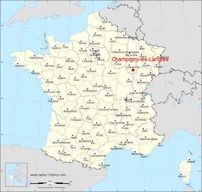 Carte de Champigny-lès-Langres