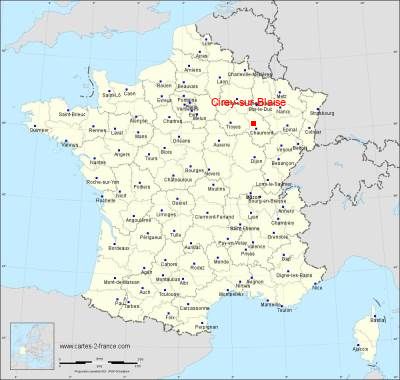 Carte de Cirey-sur-Blaise