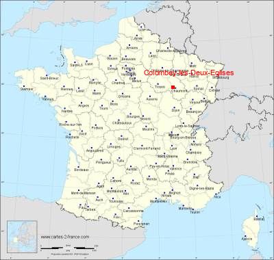Carte de Colombey-les-Deux-Eglises