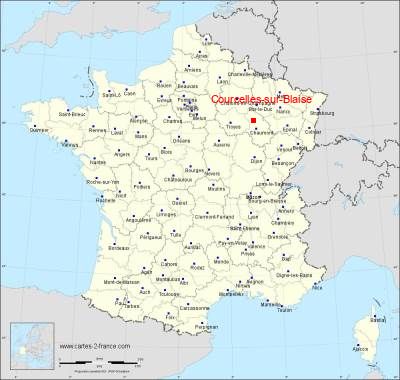 Carte de Courcelles-sur-Blaise