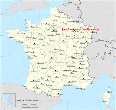 Carte de Leschères-sur-le-Blaiseron