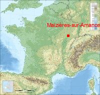 localisation mairie de Maizières-sur-Amance