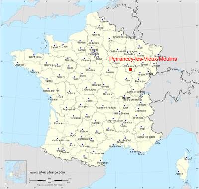 Carte de Perrancey-les-Vieux-Moulins
