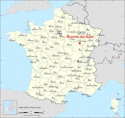 Carte de Rouvres-sur-Aube