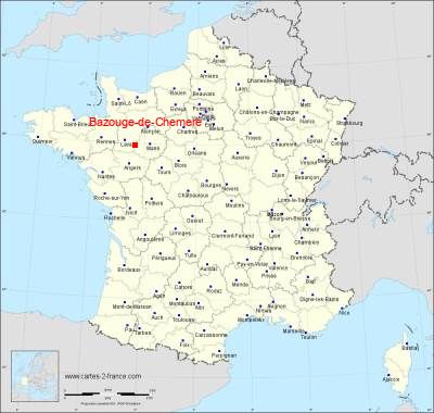 Carte de Bazouge-de-Chemeré