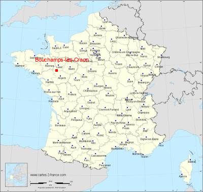 Carte de Bouchamps-lès-Craon
