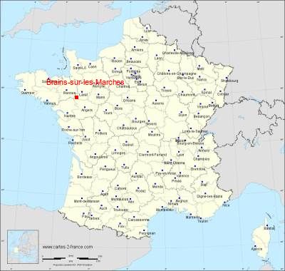 Carte de Brains-sur-les-Marches