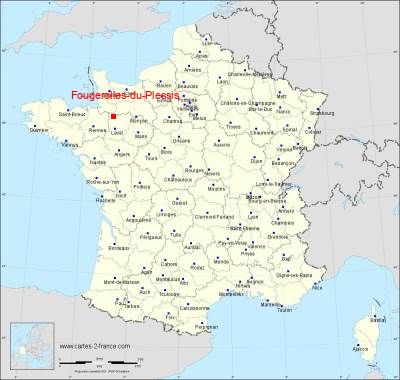 Carte de Fougerolles-du-Plessis