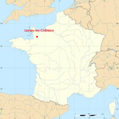Fond de carte avec Lassay-les-Châteaux