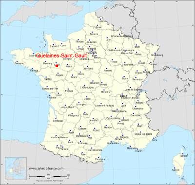 Carte de Quelaines-Saint-Gault