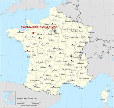 Carte de Saint-Aubin-Fosse-Louvain