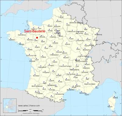 Carte de Saint-Baudelle